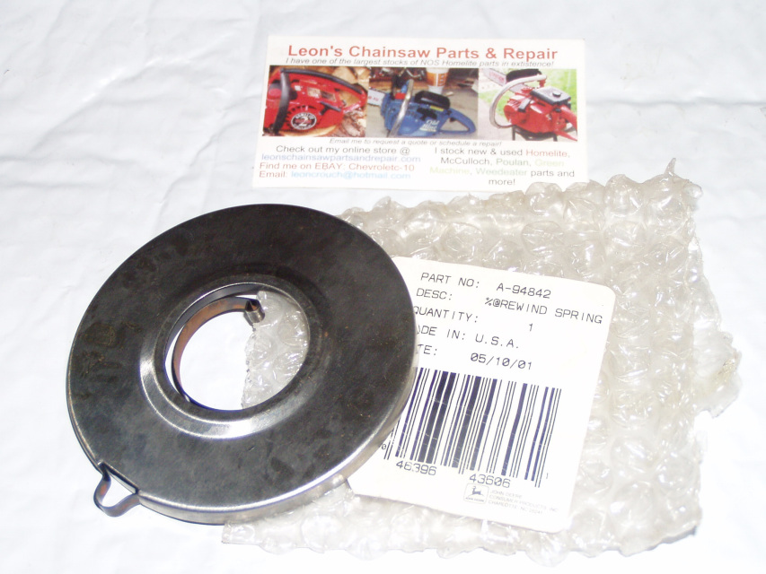 homelite xl-903 chainsaw starter recoil cover and pulley assembly